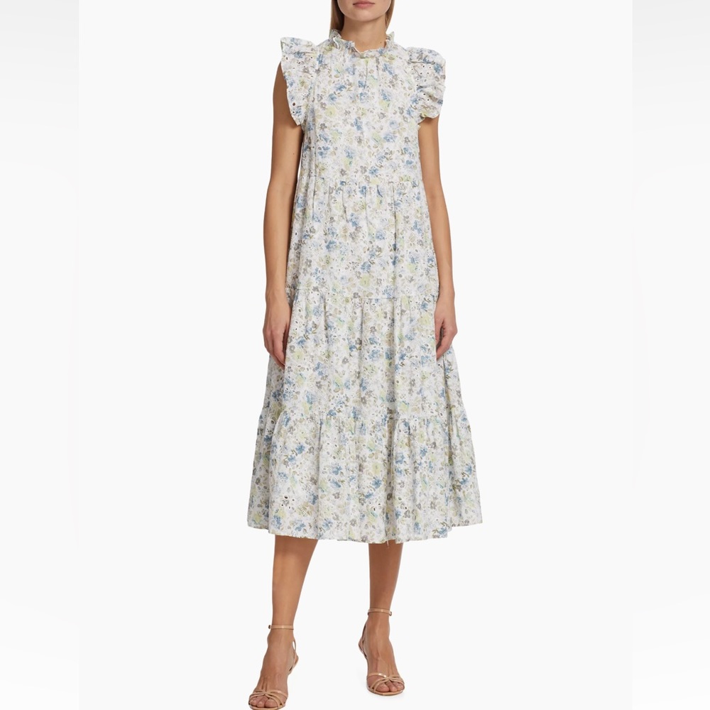 En Saison Eliza Floral Ruffle Tiered Cotton Midi Dress🌺